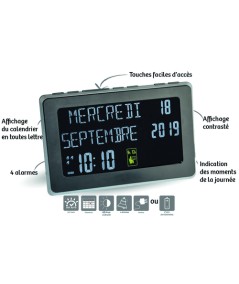 Pequeño reloj calendario