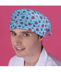 Gorro casquete - Corazones y setas