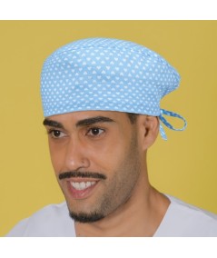 Gorro casquete - Corazones azul