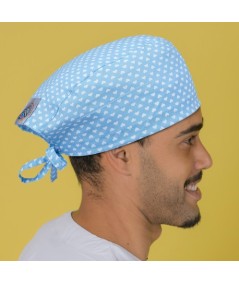 Gorro casquete - Corazones azul