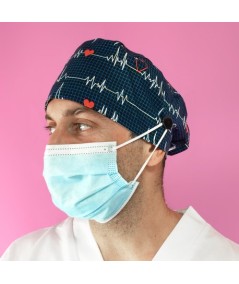 Gorro casquete con botones - Flutter marino