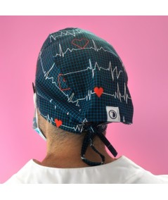 Gorro casquete con botones - Flutter marino