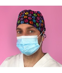 Gorro Pelo Corto con botones - Huellas