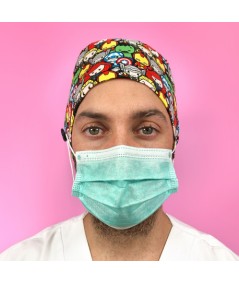 Gorro Pelo Corto con botones -Personajes superhéroes