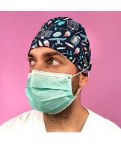 Gorro Pelo Corto con botones - Instrumental marino