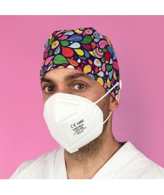 Gorro Pelo Corto con botones - Paisley