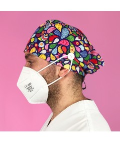 Gorro Pelo Corto con botones - Paisley