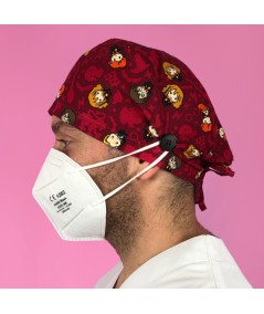 Gorro Pelo Corto con botones - Hogwarts granate