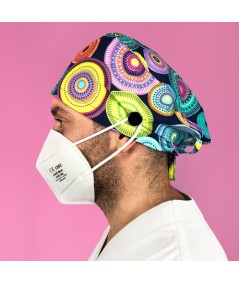 Gorro Pelo Corto con botones - Psicodelia