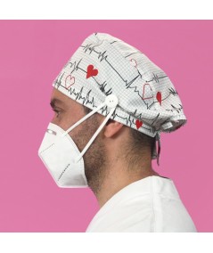 Gorro Pelo Corto con botones - Flutter blanco