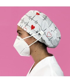 Gorro Pelo Largo con botones - Flutter blanco