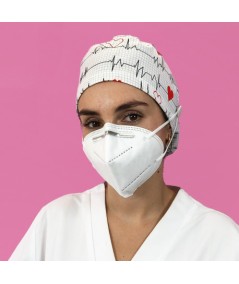 Gorro Pelo Largo con botones - Flutter blanco