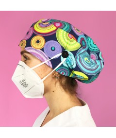 Gorro Pelo Largo con botones - Psicodelia