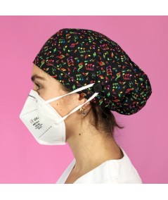 Gorro Pelo Largo con botones - Notas de colores