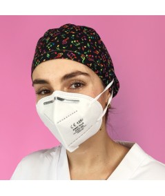 Gorro Pelo Largo con botones - Notas de colores