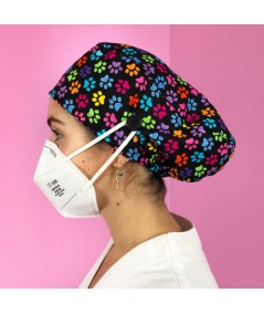 Gorro Pelo Largo con botones - Huellas