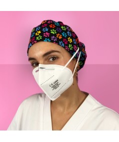 Gorro Pelo Largo con botones - Huellas