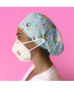 Gorro Pelo Largo con botones - Sanitarios aguamarina