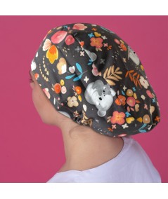 Gorro pelo largo estampado - Koalas gris