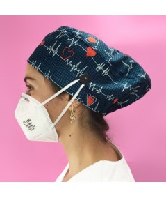 Gorro Pelo Largo con botones - Flutter marino