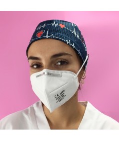 Gorro Pelo Largo con botones - Flutter marino