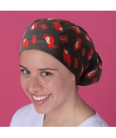 Gorro pelo largo estampado - Viuda negra