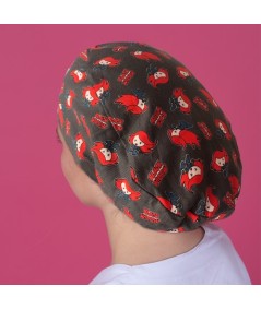 Gorro pelo largo estampado - Viuda negra