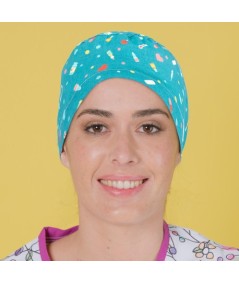 Gorro pelo largo - Instrumental médico turquesa