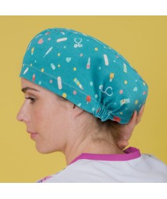 Gorro pelo largo - Instrumental médico turquesa