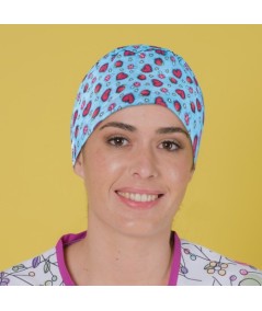 Gorro pelo largo - Corazones y setas