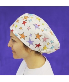 Gorro Pelo Largo - Stars in White