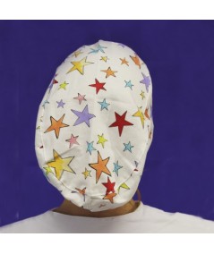 Gorro Pelo Largo - Stars in White