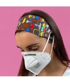 Diadema con botón estampado - N·U·R·S·E·S
