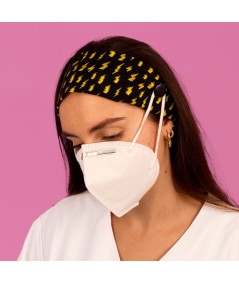 Diadema con botón estampado - Rayos