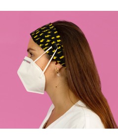 Diadema con botón estampado - Rayos