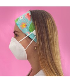 Diadema con botón estampado - Flamencos