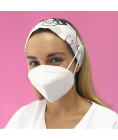 Diadema con botón estampado - Constantes