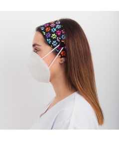 Diadema con botón estampado - huellas