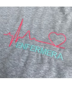 Chaqueta de punto gris Unisex - bordado