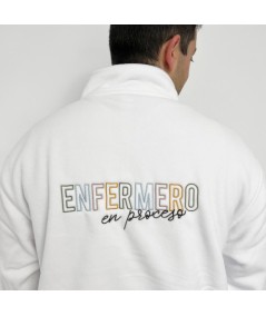 Chaqueta polar bordado hombre