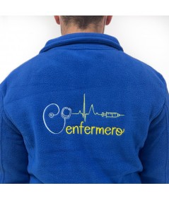 Chaqueta polar bordado hombre