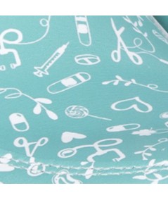 Zueco piel sanitario estampado - Sweet Aqua