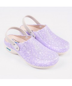 Zueco sanitario estampado Piel Lavable - Sweet Lavanda