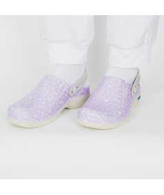 Zueco sanitario estampado Piel Lavable - Sweet Lavanda