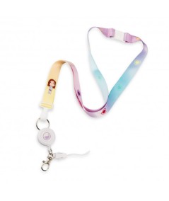 Lanyard multifunción con retráctil - Basic Colours