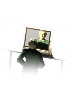 Espejo de mesa para logopedia