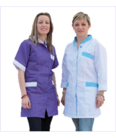 Bata Botones Tapados Cuelo Mao