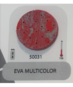 Eva Multicolor Perforado Mármol Rojo-gris