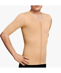 Chaleco de mangas cortas y apertura frontal