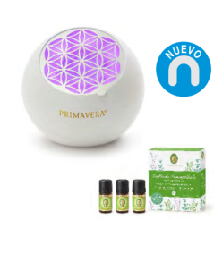 Set difusor flower + aceites esenciales menta - lavanda - arbol de té